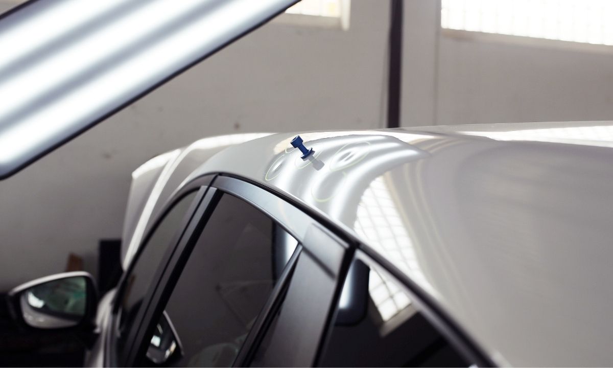 Stock Image of Hail Damage